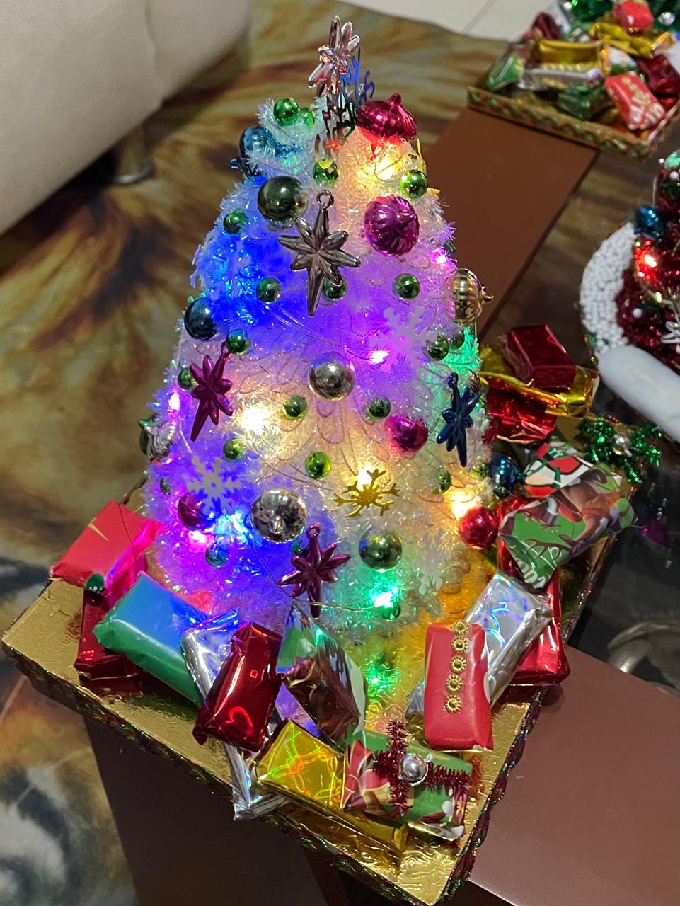 arboles de navidad decorativos con luces